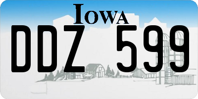 IA license plate DDZ599