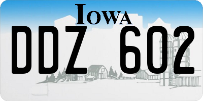 IA license plate DDZ602