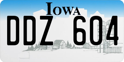 IA license plate DDZ604