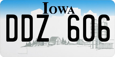 IA license plate DDZ606