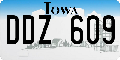 IA license plate DDZ609