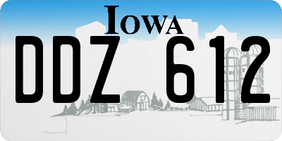 IA license plate DDZ612