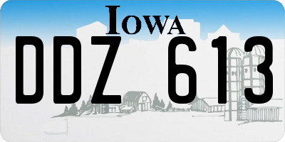 IA license plate DDZ613