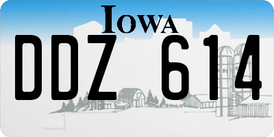 IA license plate DDZ614