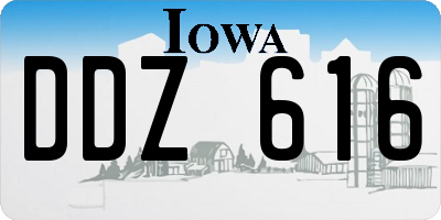 IA license plate DDZ616