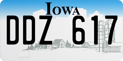 IA license plate DDZ617