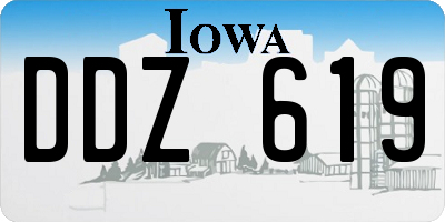 IA license plate DDZ619