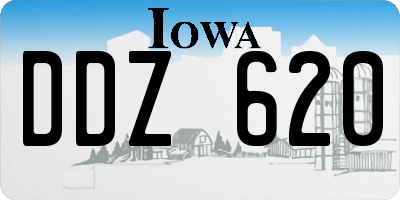 IA license plate DDZ620