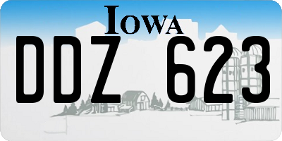 IA license plate DDZ623