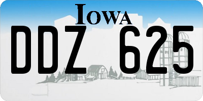 IA license plate DDZ625