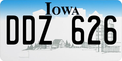IA license plate DDZ626