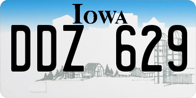 IA license plate DDZ629