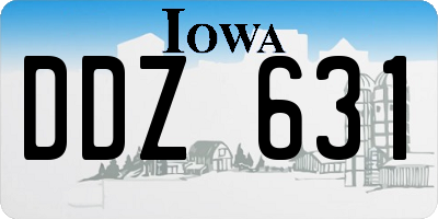 IA license plate DDZ631