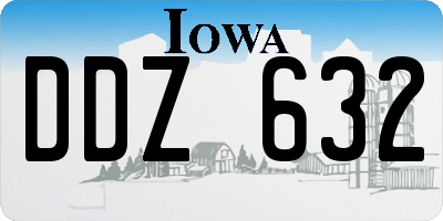 IA license plate DDZ632