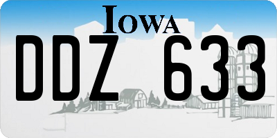 IA license plate DDZ633