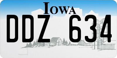 IA license plate DDZ634
