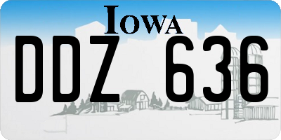 IA license plate DDZ636