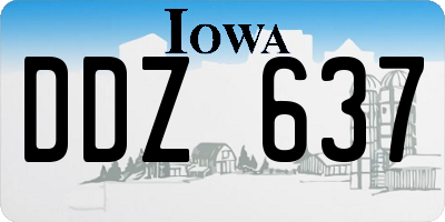 IA license plate DDZ637