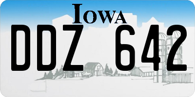 IA license plate DDZ642