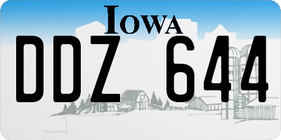 IA license plate DDZ644