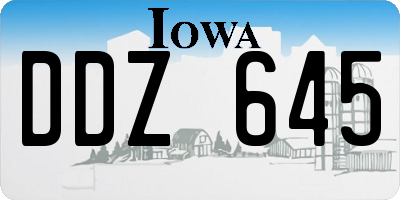 IA license plate DDZ645