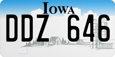 IA license plate DDZ646