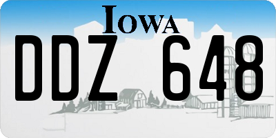 IA license plate DDZ648