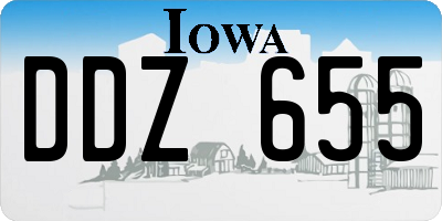 IA license plate DDZ655