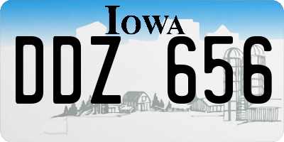IA license plate DDZ656
