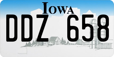 IA license plate DDZ658