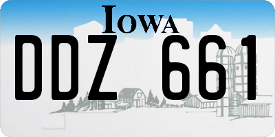 IA license plate DDZ661