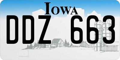 IA license plate DDZ663