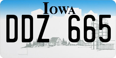 IA license plate DDZ665