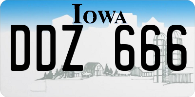 IA license plate DDZ666