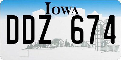 IA license plate DDZ674