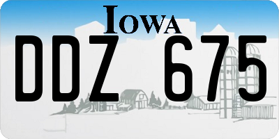 IA license plate DDZ675