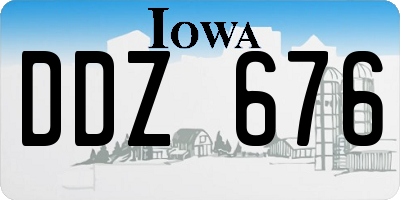 IA license plate DDZ676
