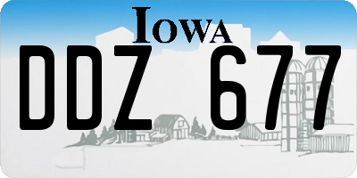 IA license plate DDZ677