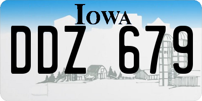 IA license plate DDZ679