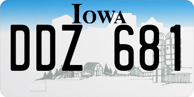 IA license plate DDZ681