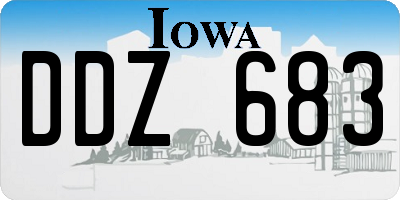 IA license plate DDZ683