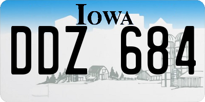 IA license plate DDZ684