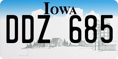 IA license plate DDZ685