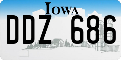 IA license plate DDZ686
