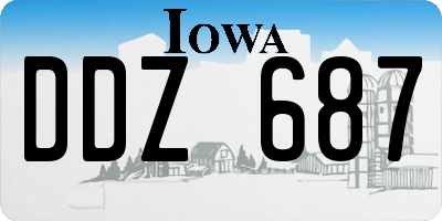IA license plate DDZ687
