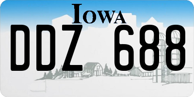 IA license plate DDZ688