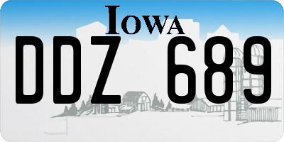 IA license plate DDZ689