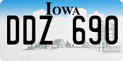 IA license plate DDZ690