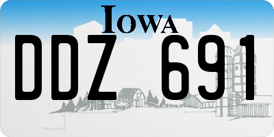 IA license plate DDZ691