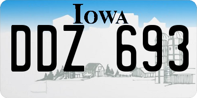IA license plate DDZ693